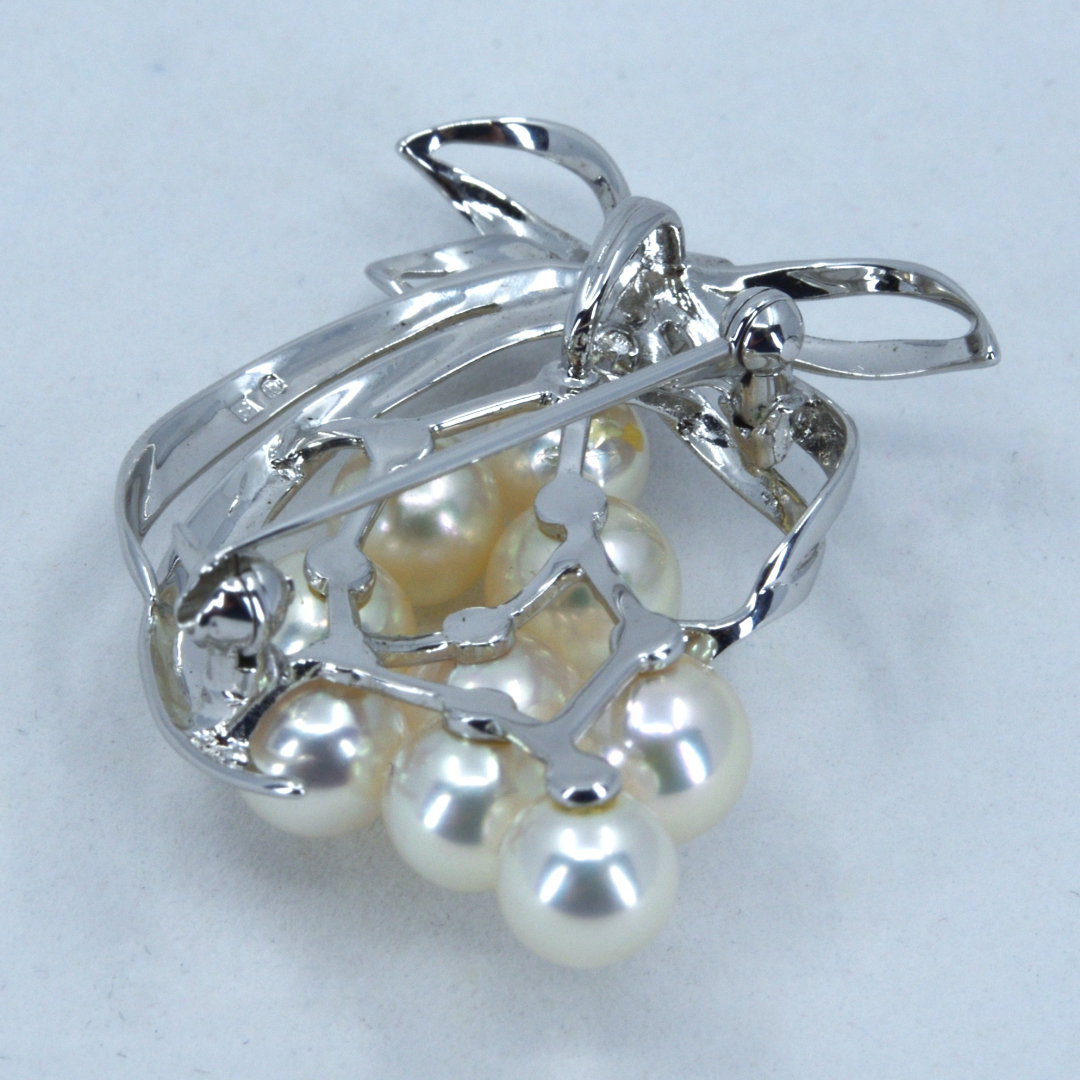 ミキモト パール シルバーブローチ リボン柄 | 中古通販 | 【公式