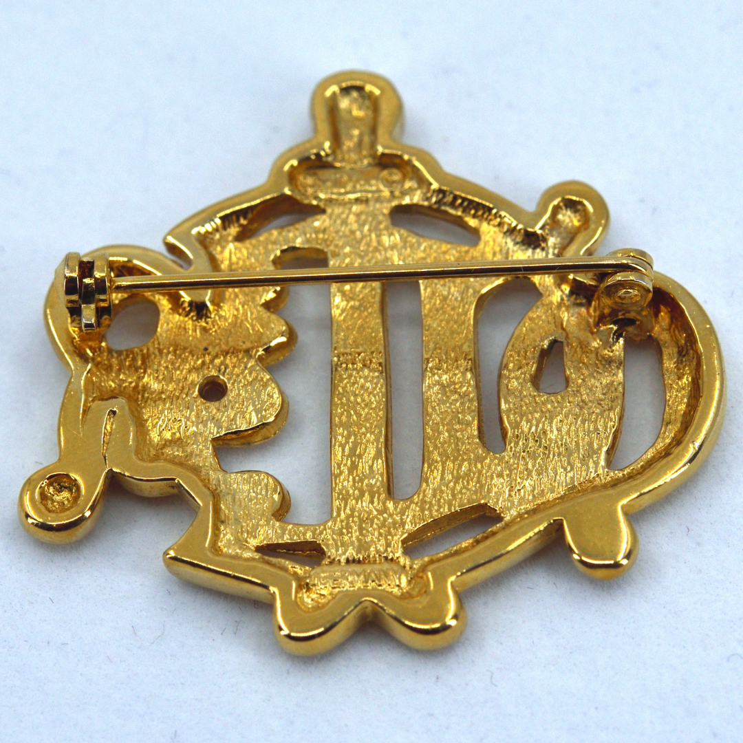 Christian Dior クリスチャンディオール エンブレムロゴ ブローチ