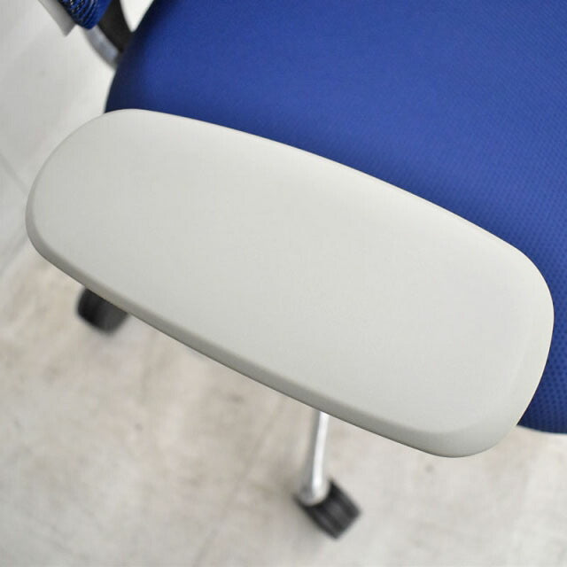 オカムラ サブリナシリーズ 可動肘 ダークブルー 2021071903【中古