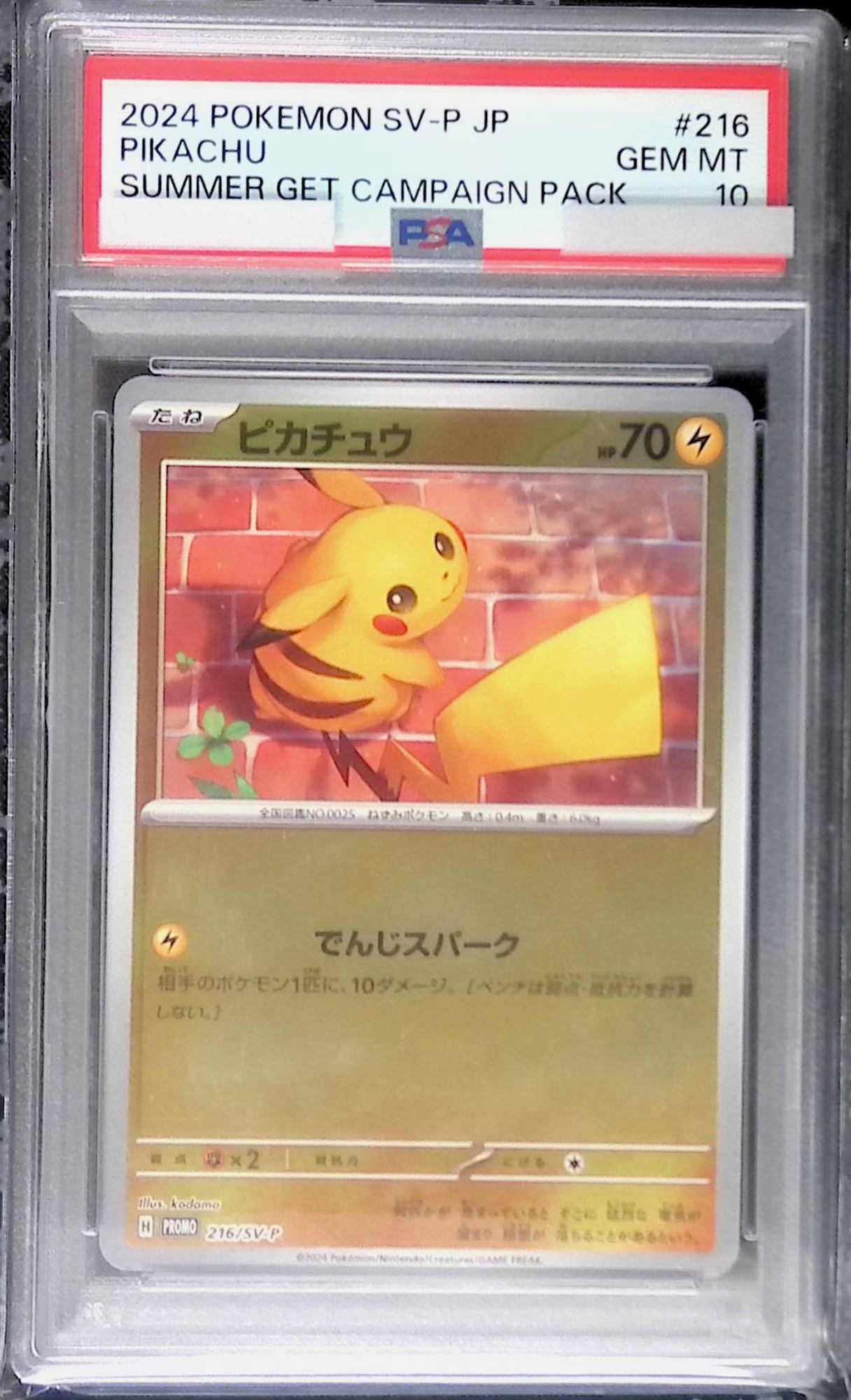 PSA10】 2連番 ピカチュウ PROMO 120,127/SV-P psa10 ピカチュウ 218