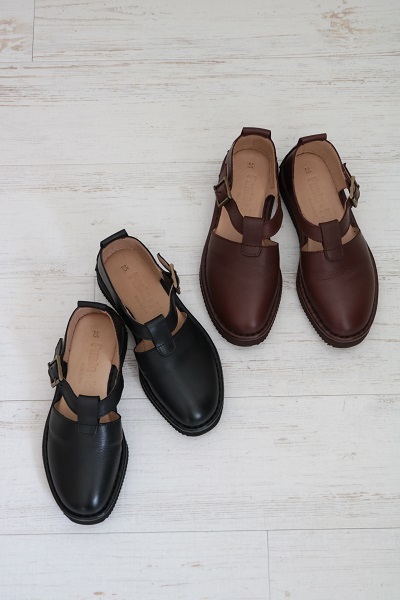 punto pigro Tストラップシューズwith VIBRAM 2色 - toritoRu