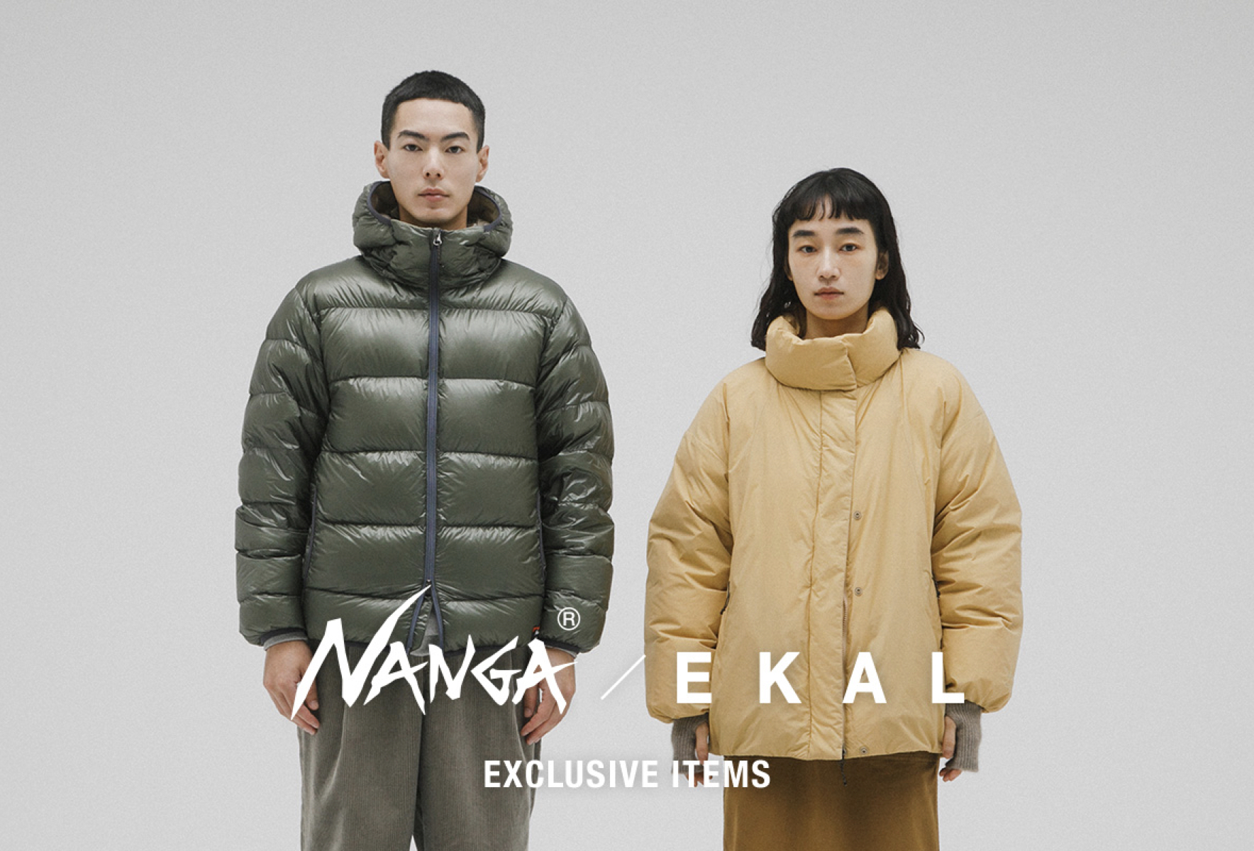 NANGA × EKAL」メンズアイテムに加えEKAL初のウィメンズ用別注ダウン