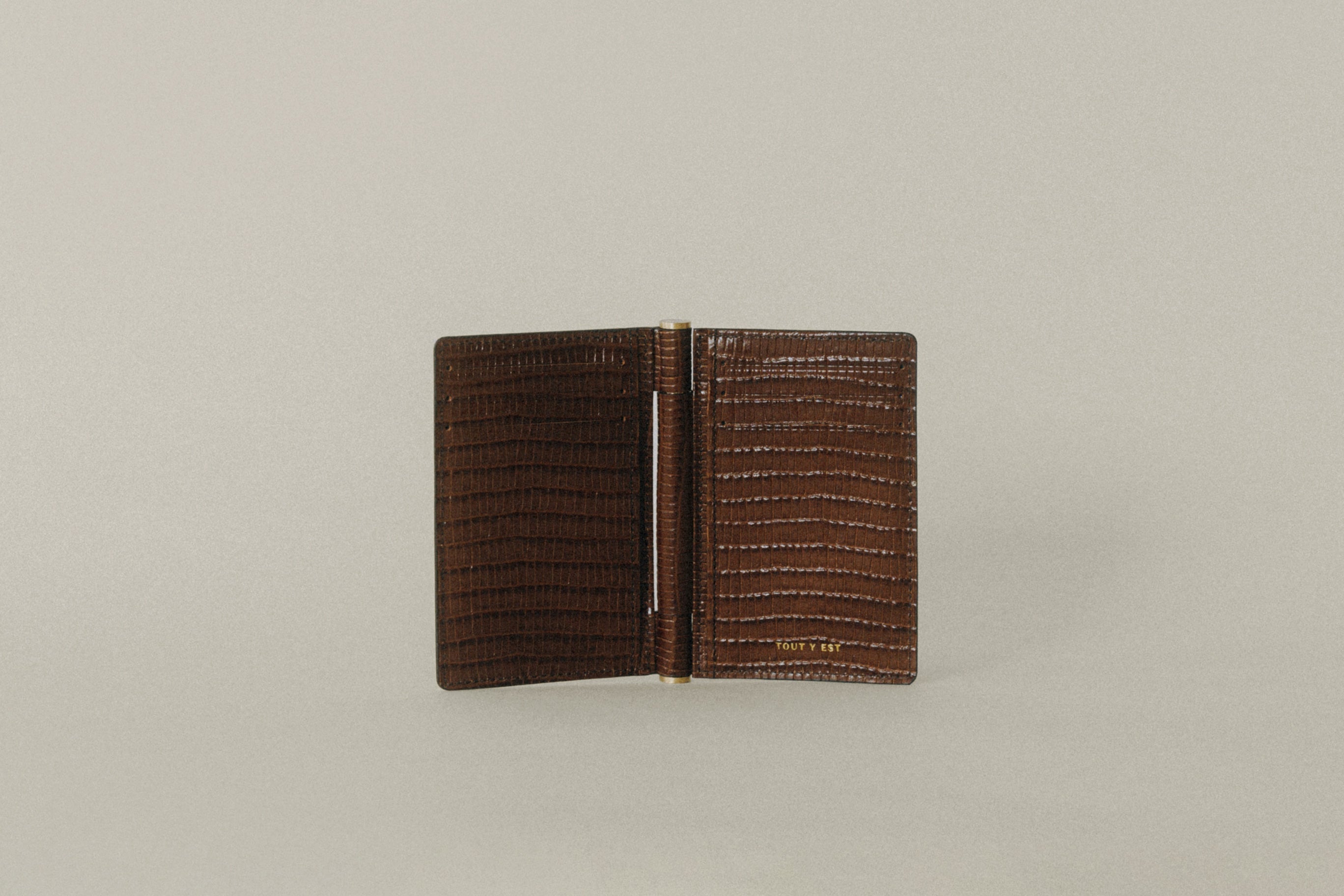 PORTE CARTES PAUMELLE LIZARD CHOCOLATE – TOUT Y EST JP