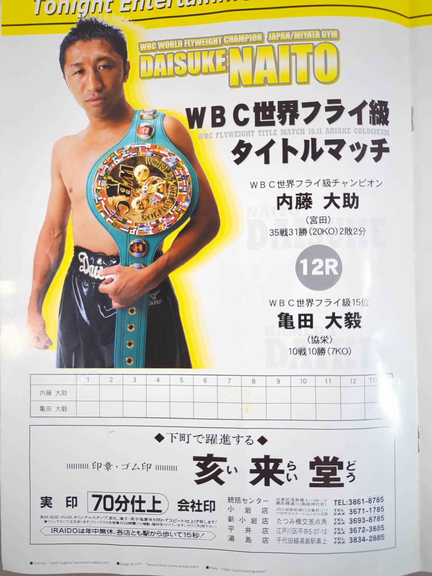 国民の期待に応えます！ 内藤大助vs亀田大毅 WBC世界戦ボクシング