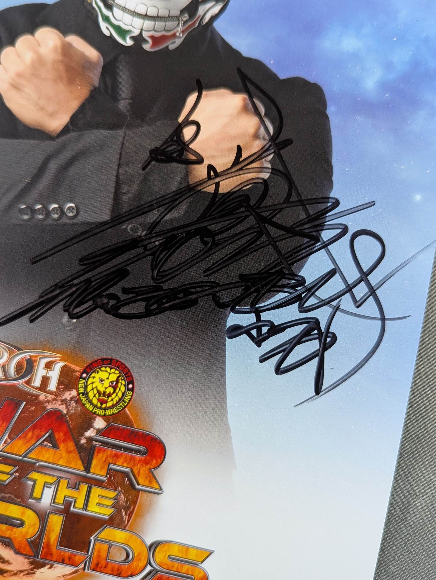 ☆ROH×NJPW☆ WAR OF THE WORLD BUSHI 直筆サイン入り ポートレート