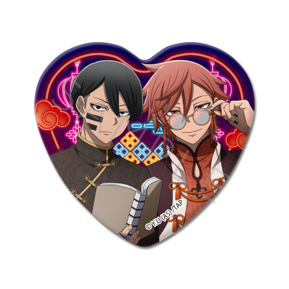 TVアニメ「桃源暗鬼」第2弾 ハート型缶バッジ （全8種トレーディング