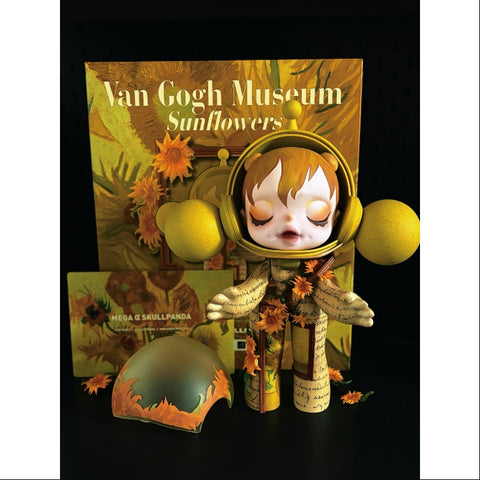 MEGA α SKULLPANDA Van Gogh Museum Sunflowers 400% 2025 Limited