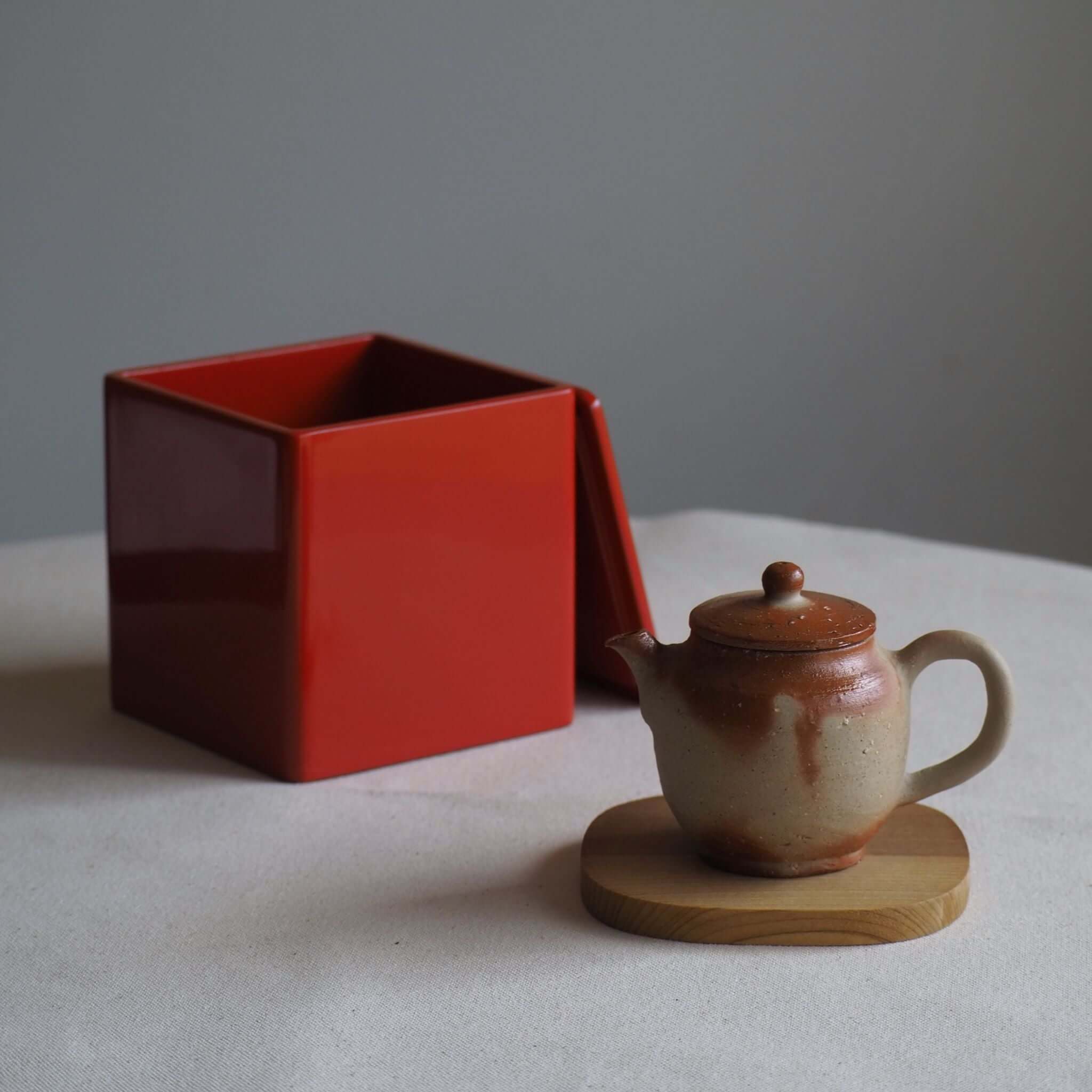 備前焼 火襷急須ギフトパッケージ [東山堂煎茶器店 オンラインショップ