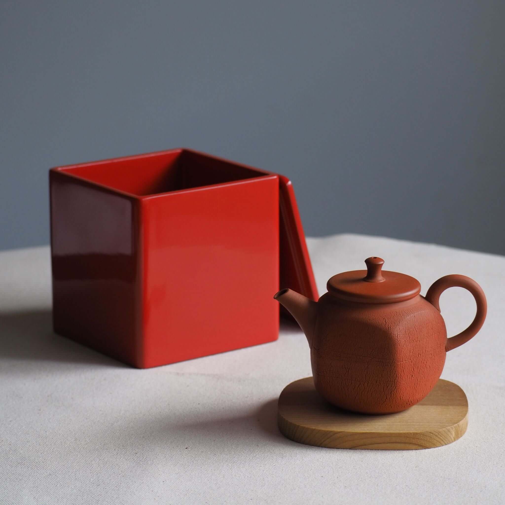 常滑焼 朱嵐絞り急須ギフトパッケージ [東山堂煎茶器店 オンライン