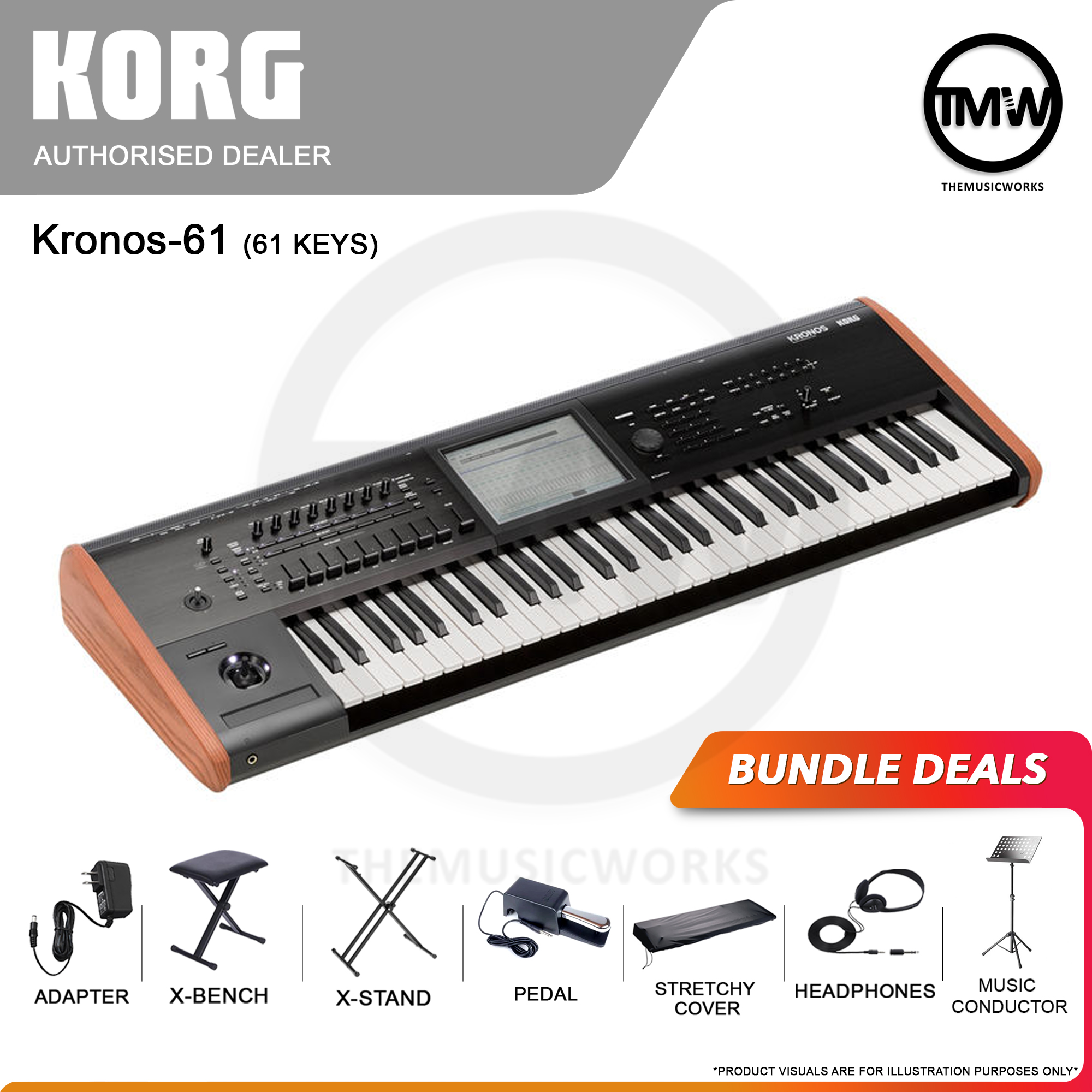 Korg Kronos 2 61-Key Synthesizer Workstation Keyboard | TMW