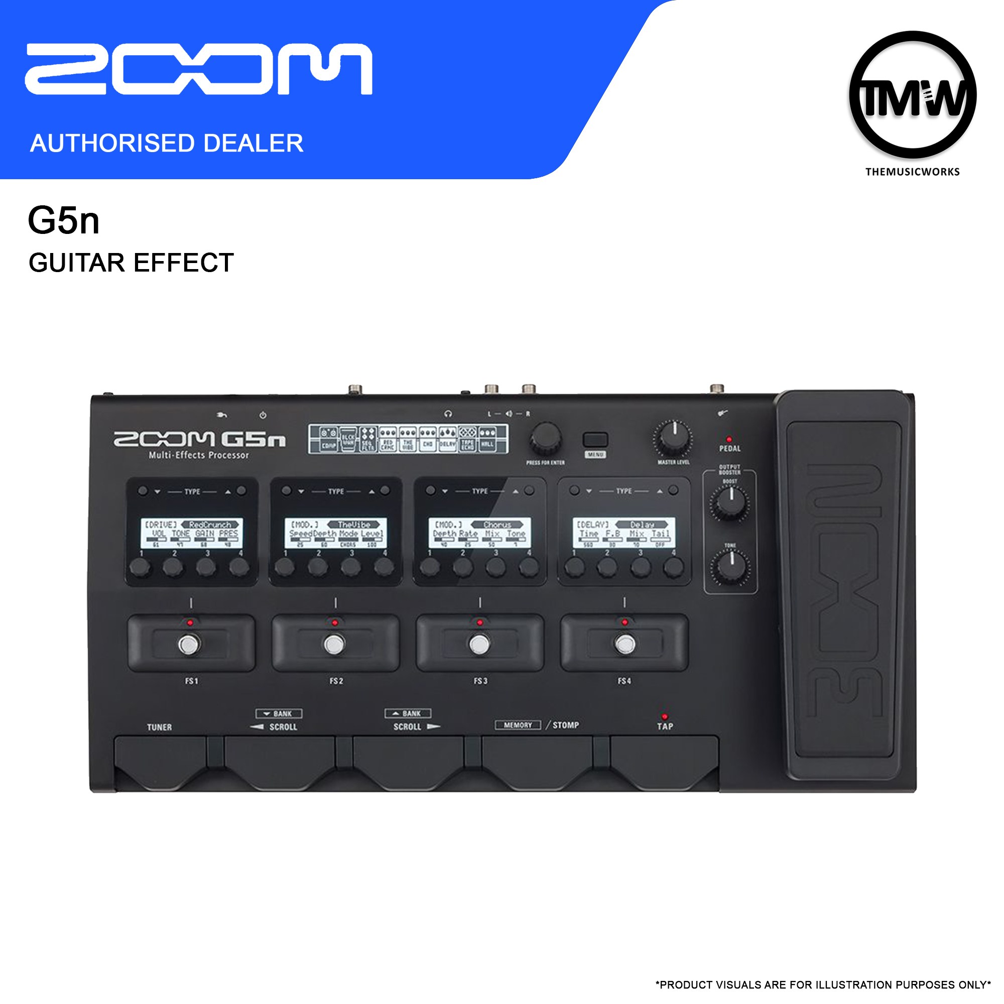 Zoom G5n Multi-Effects Guitar Pedal & Processor | TMW
