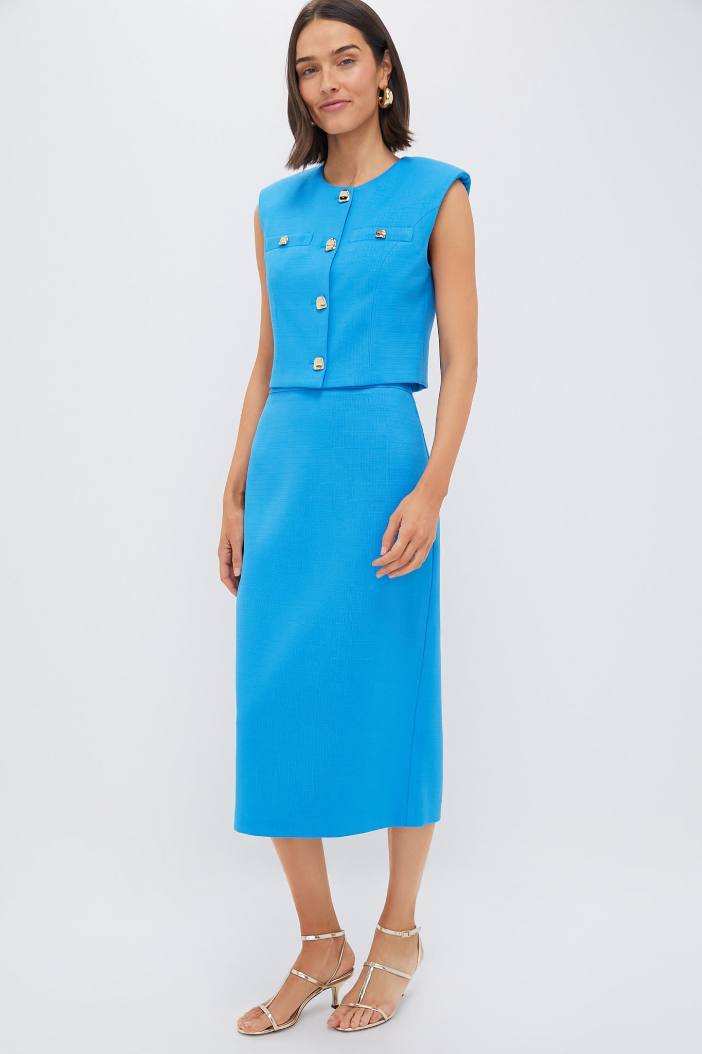 Azure Christopher Midi Skirt | Hyacinth House