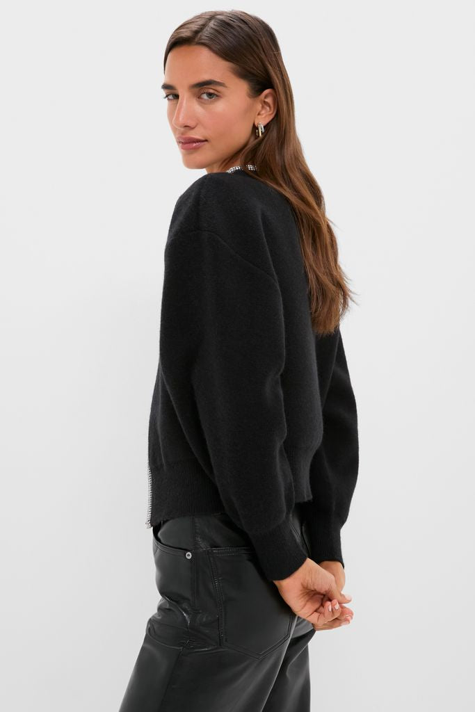 Black Sequin Trim Naomi Cardigan | Tuckernuck