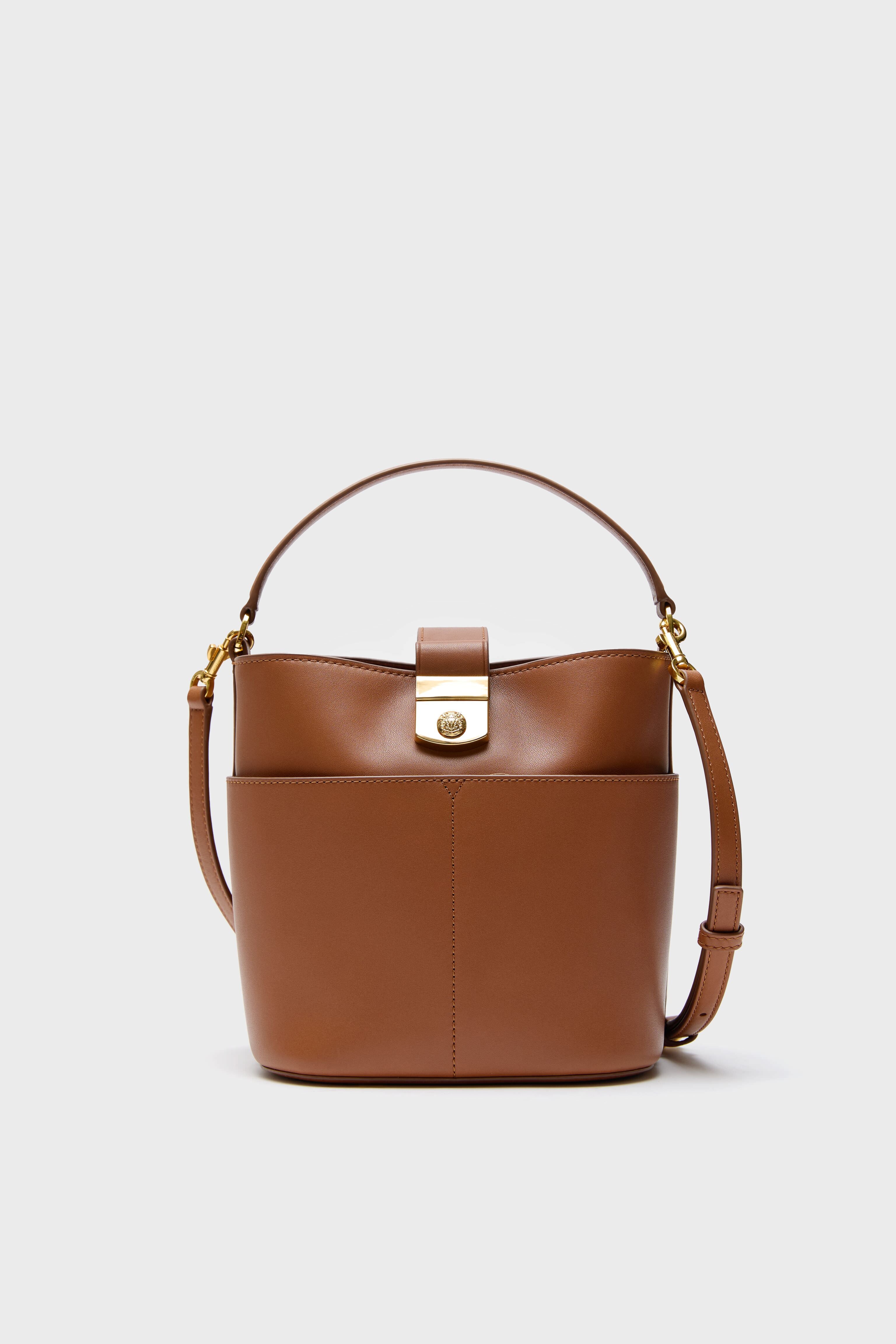 Hazelwood Small Crest Lock Bucket Bag | Veronica Beard