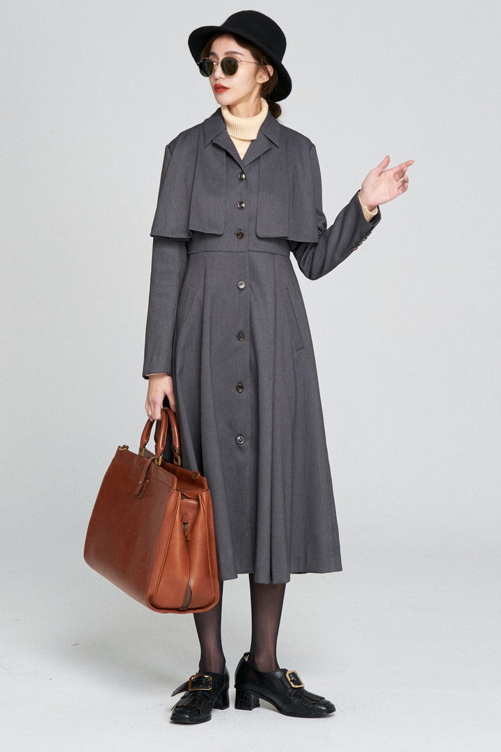 My destiny》High waist petal coatdress – Tnewties