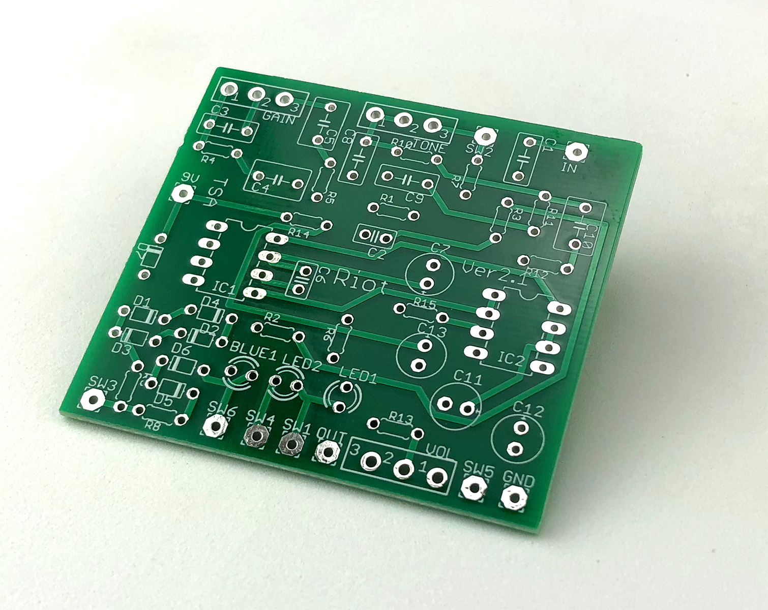 Suhr Riot風自作Distortion基板