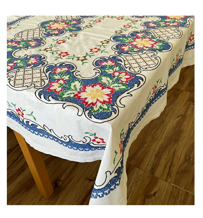 楽天市場】【10%OFFクーポン配付中】【中古】 青縁どり大柄クロス(136