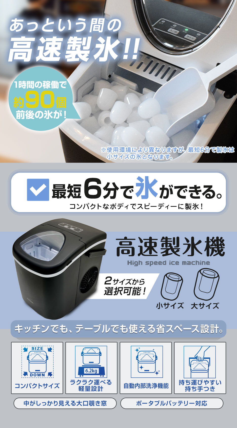 楽天市場】【めざましテレビで紹介】コンパクト 製氷機 ALTENA 家庭用