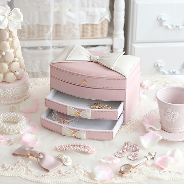楽天市場】【P5倍！25日限定】アクセサリーボックス/リボン｜姫系