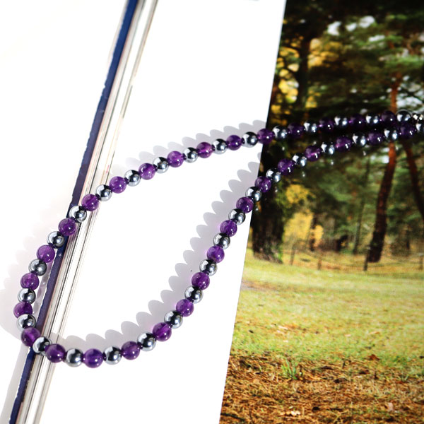 楽天市場】テラヘルツ アメジスト ネックレス 紫 パープル メンズ