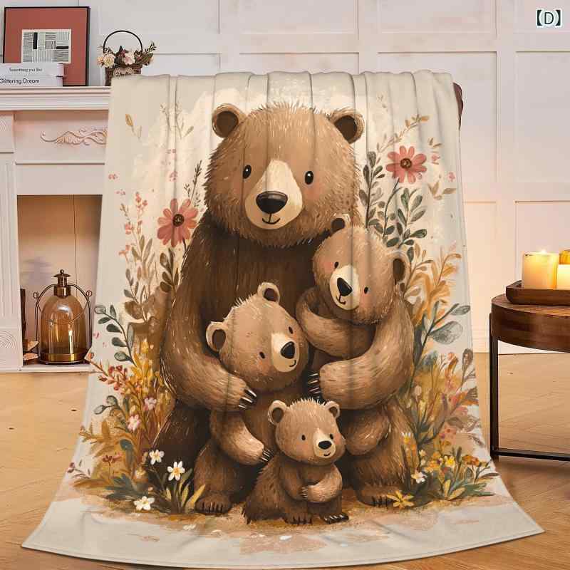 楽天市場】ブランケット 柔らか 快適 フランネル かわいい くま柄 毛布