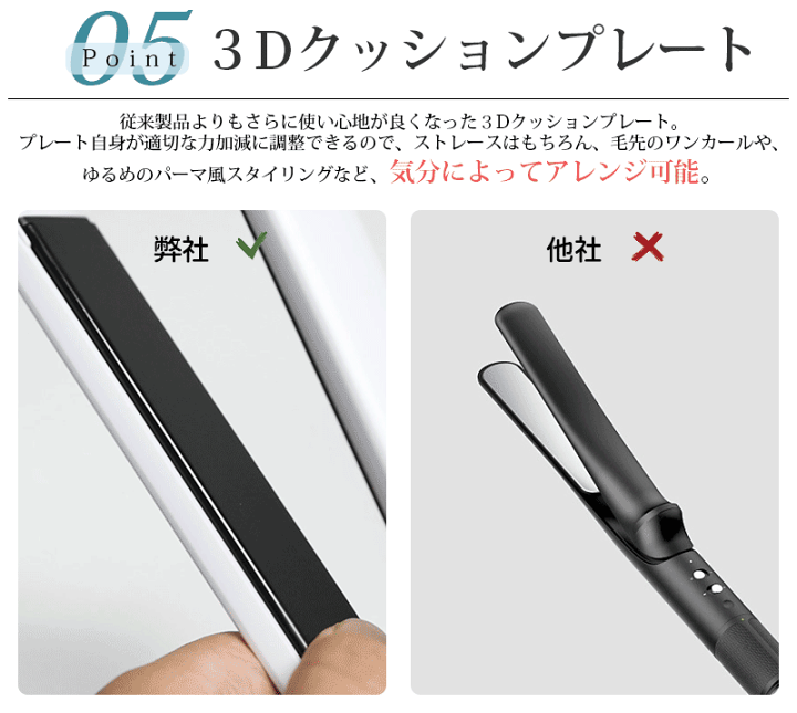 楽天市場】魔法小屋 ヘアアイロン ストレート カールアイロン アイロン