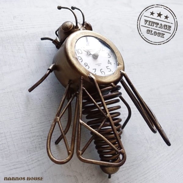 楽天市場】掛け時計 おしゃれ 壁掛け ハチ 蜂 アンティーク ゴールド