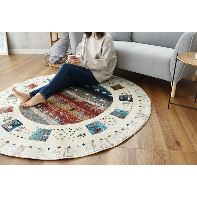 楽天市場】160cm 円形ラグ ウィルトンラグ イシス | 円形 ラグ 丸形