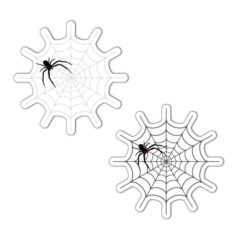 楽天市場】(透明) スパイダーステッカー 5cm 小 蜘蛛 クモ 巣