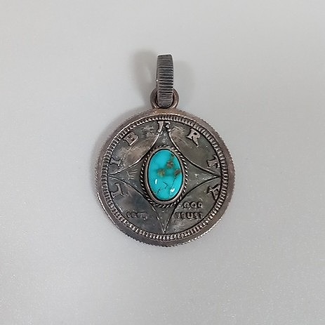 楽天市場】SAAD サード ターコイズ コイン ペンダントトップ 【中古