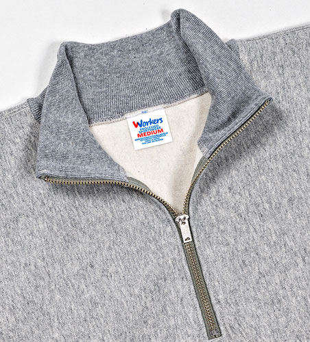 楽天市場】ワーカーズ WORKERS Trico Tag Sweat, Half Zip, リバース