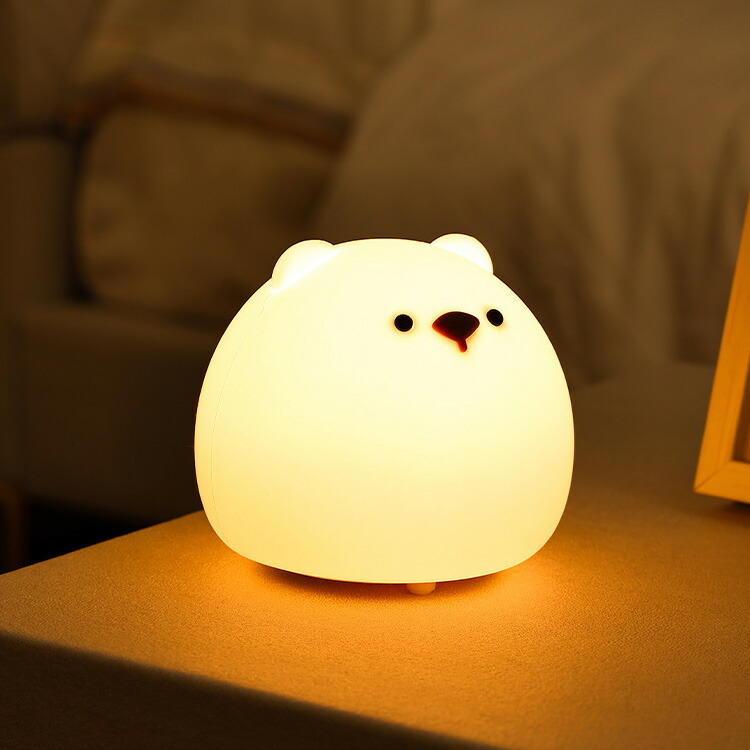 楽天市場】ナイトライト かわいい LED ランプ ぽっちゃりクマ型 くま型