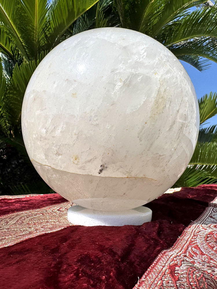 楽天市場】天然水晶 大きい 丸玉 珠 約7.9kg 直径約18cm 送料無料