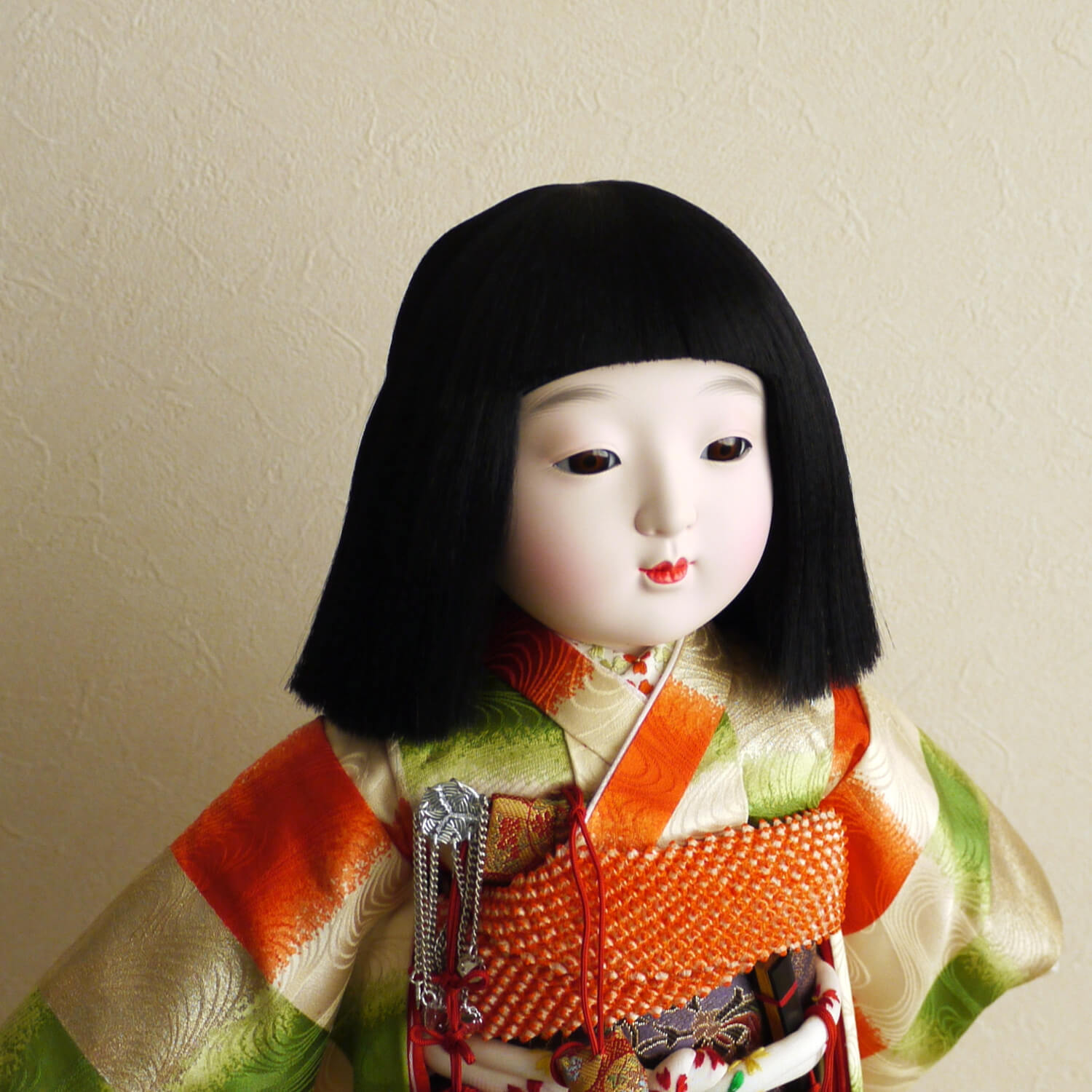 楽天市場】市松人形 元賀章介 12号尺二正絹別染め 市松人形 市松 増村