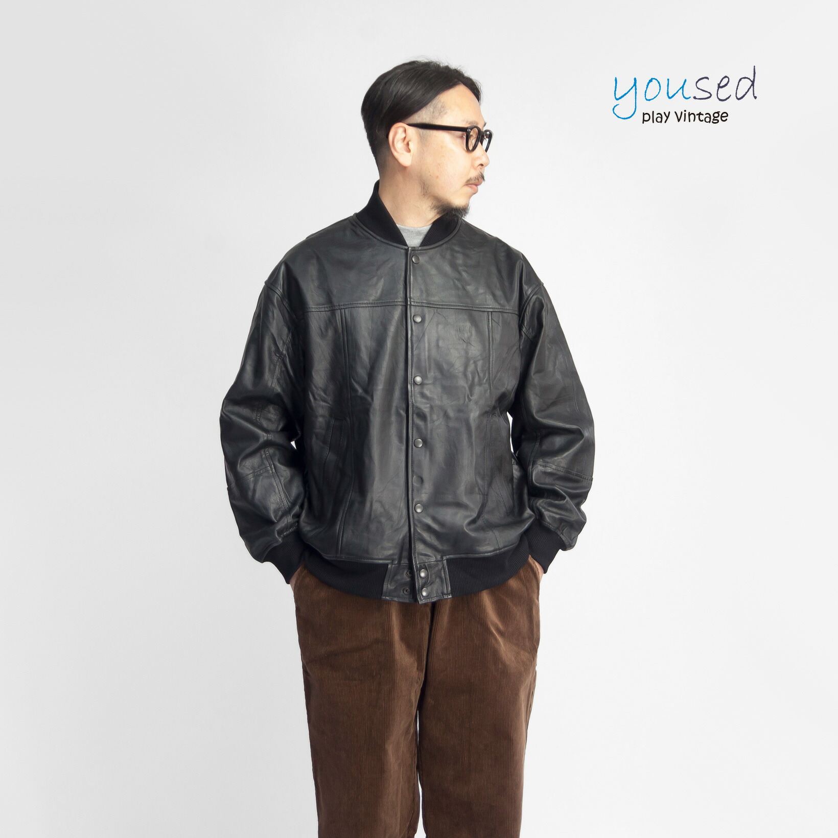 楽天市場】YOUSED ユーズド オールレザースタジアムジャンパー