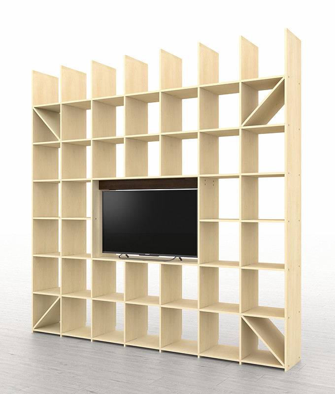 楽天市場】本棚 大容量 おしゃれ SLF-AR-2400-2400-ROOM223 奥行350 縦