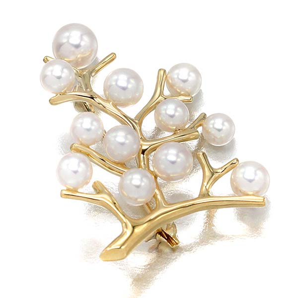楽天市場】ミキモト MIKIMOTO 幸福の木モチーフ パール K18YG ブローチ