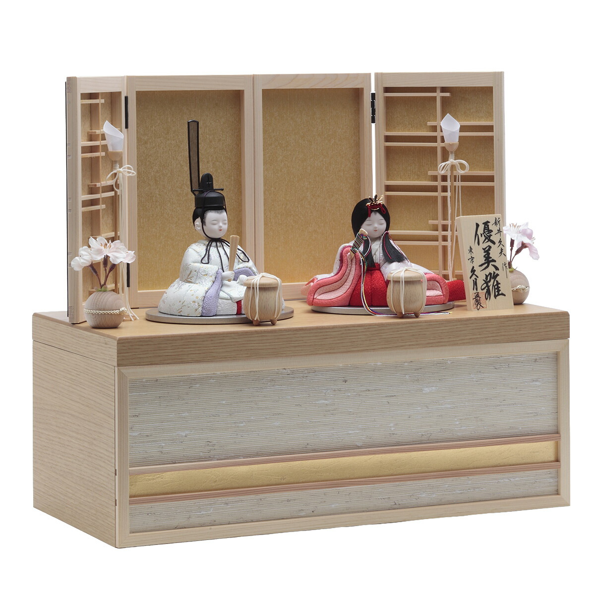 楽天市場】雛人形 コンパクト 木目込み飾り 新井久夫作 優美雛
