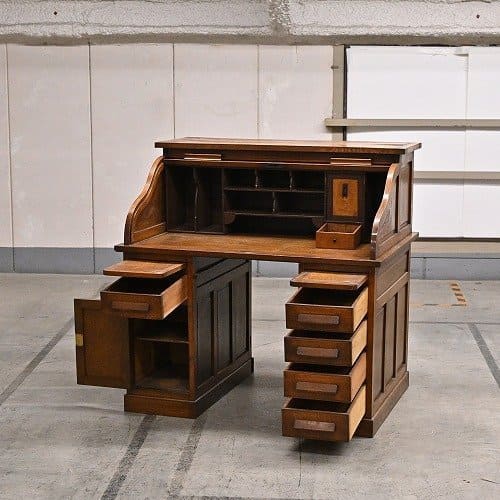 楽天市場】ビンテージ ロールトップデスク オーク材 ライティング