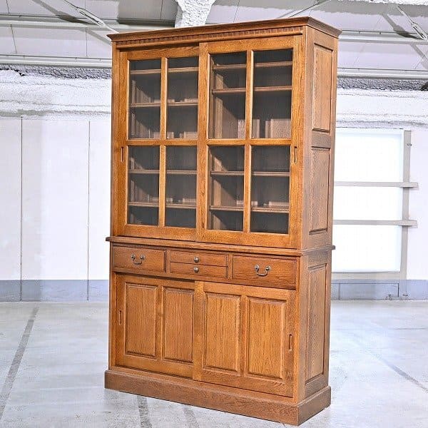 楽天市場】葉山ガーデン 30万「食器棚120D」オーク無垢材 キャビネット