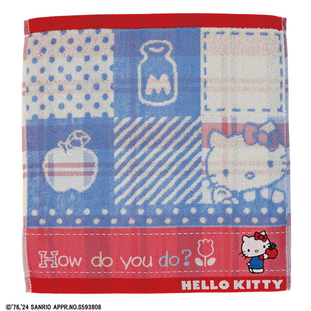 楽天市場】サンリオ ハローキティ レトロブロックキティ ミニタオル