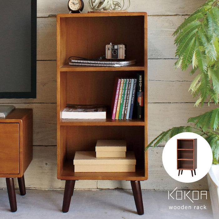 楽天市場】[レビュー特典]小さめ 木製 ラック 本棚 幅40cm 奥行き30cm