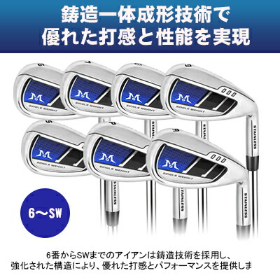 楽天市場】MAZELGOLF アイアンセット 9本組 ワンレングスアイアン