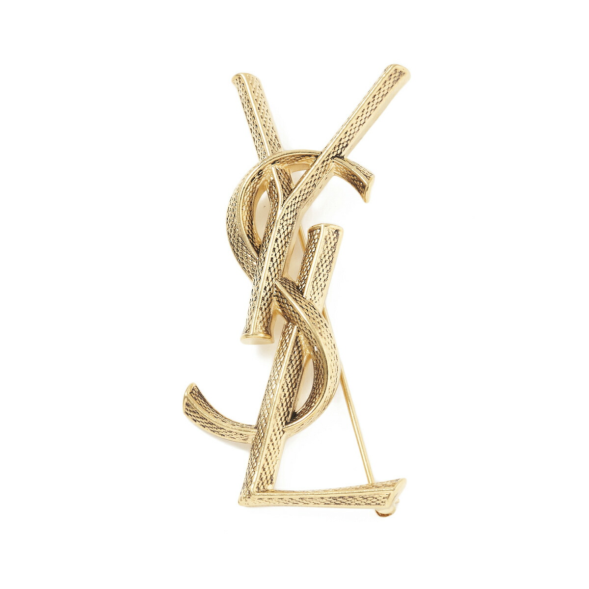 楽天市場】サンローラン SAINT LAURENT ブローチ ゴールド レディース