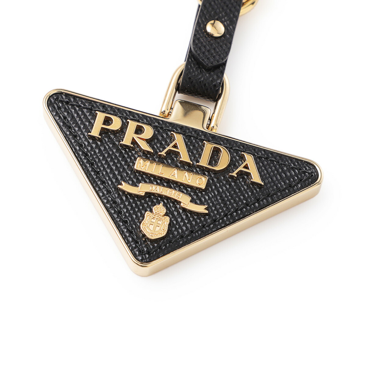 楽天市場】プラダ PRADA キーリング バッグチャームMIX ブラック