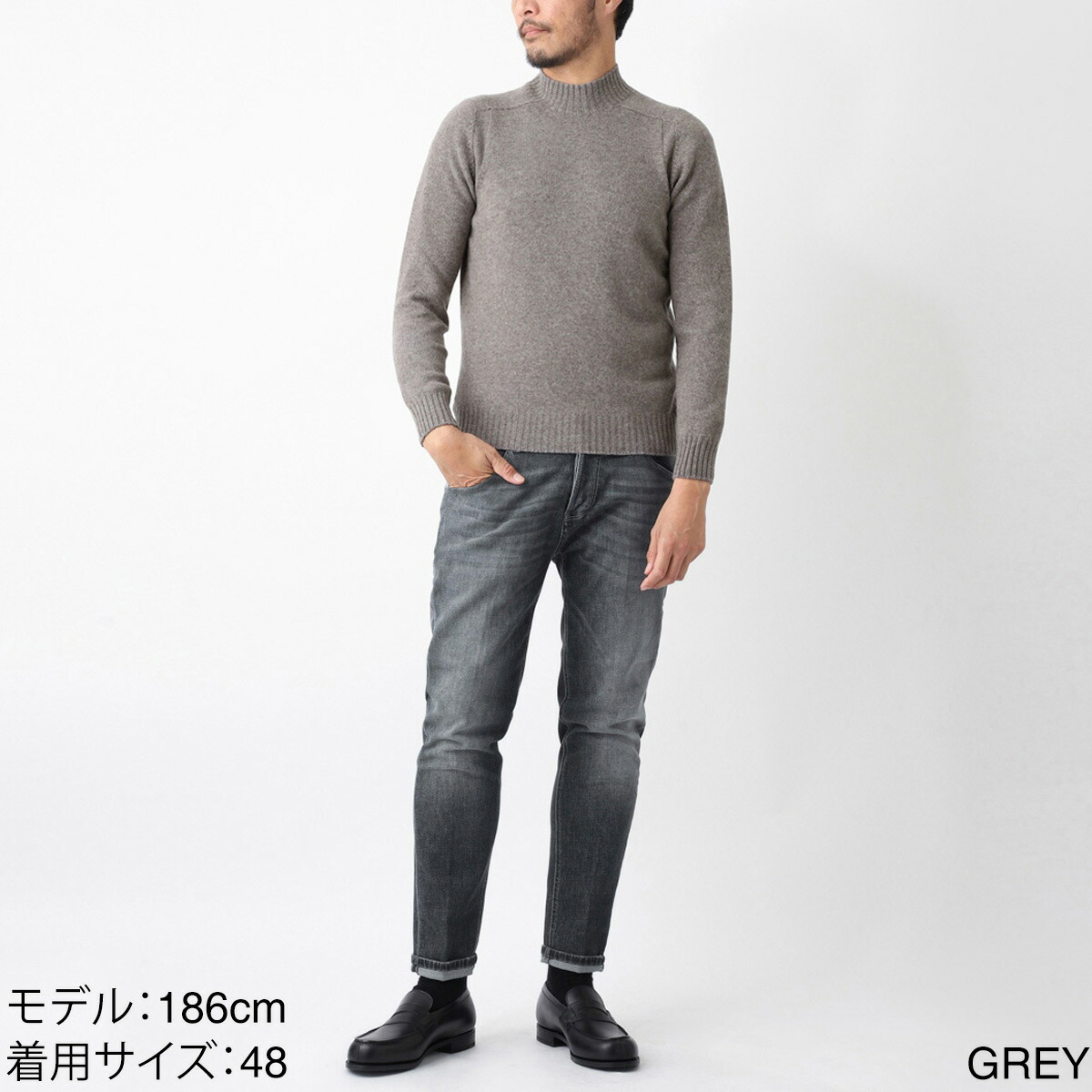 楽天市場】グランサッソ Gran Sasso モックネック ニット ラムウール