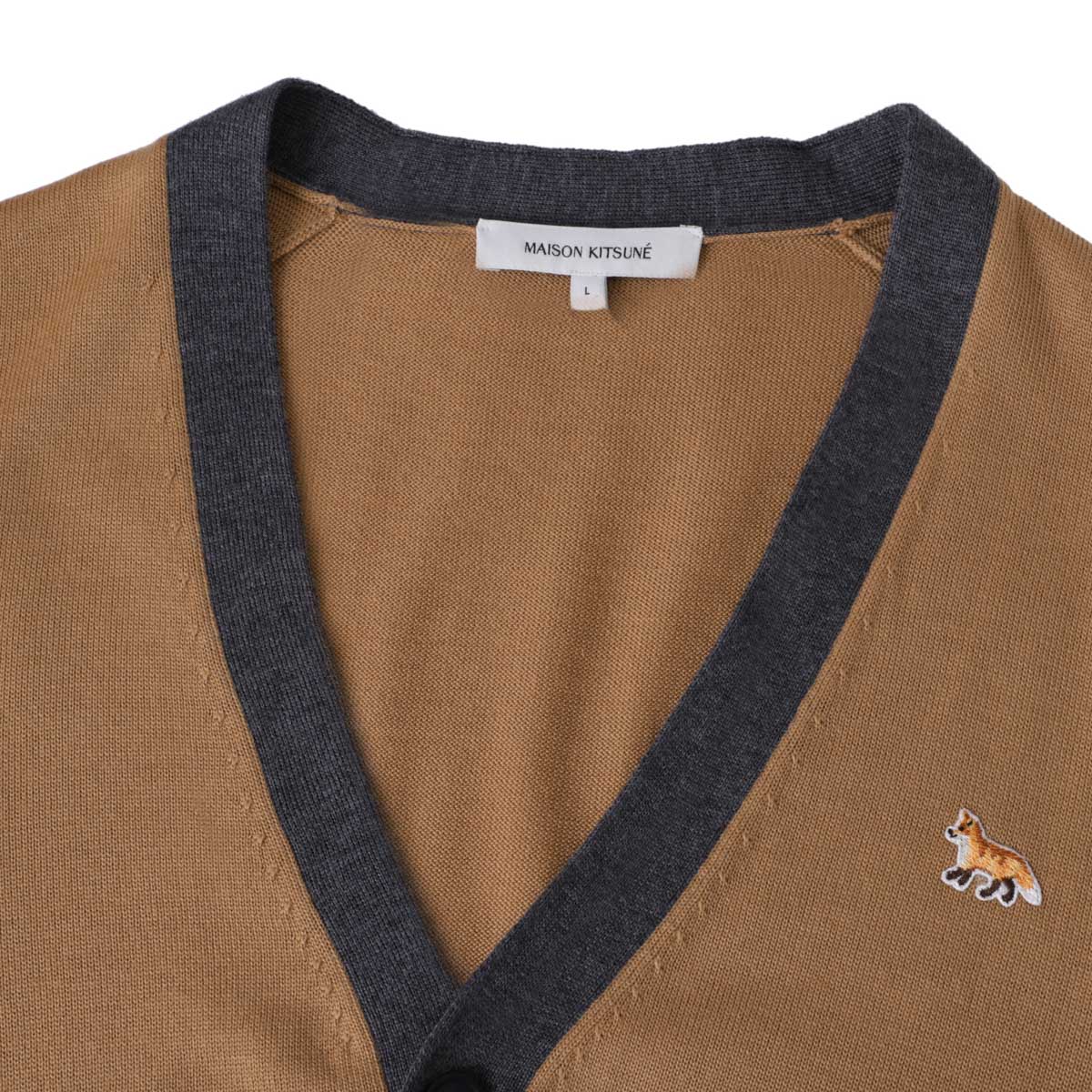 楽天市場】メゾンキツネ MAISON KITSUNE Vネック カーディガン メンズ