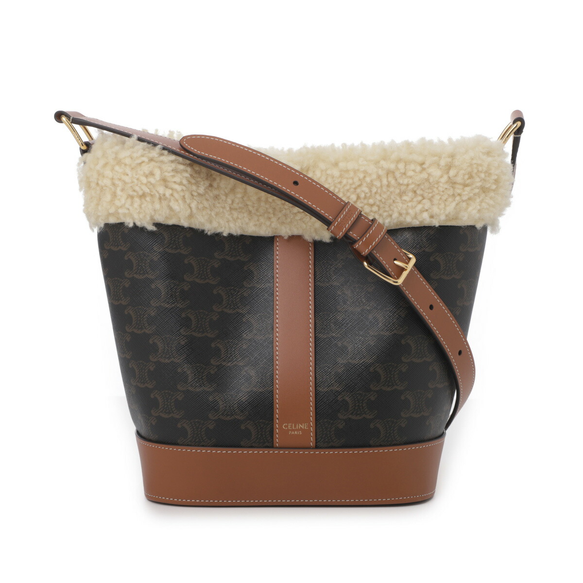 楽天市場】セリーヌ CELINE バケットバッグ ショルダーバッグ ブラウン