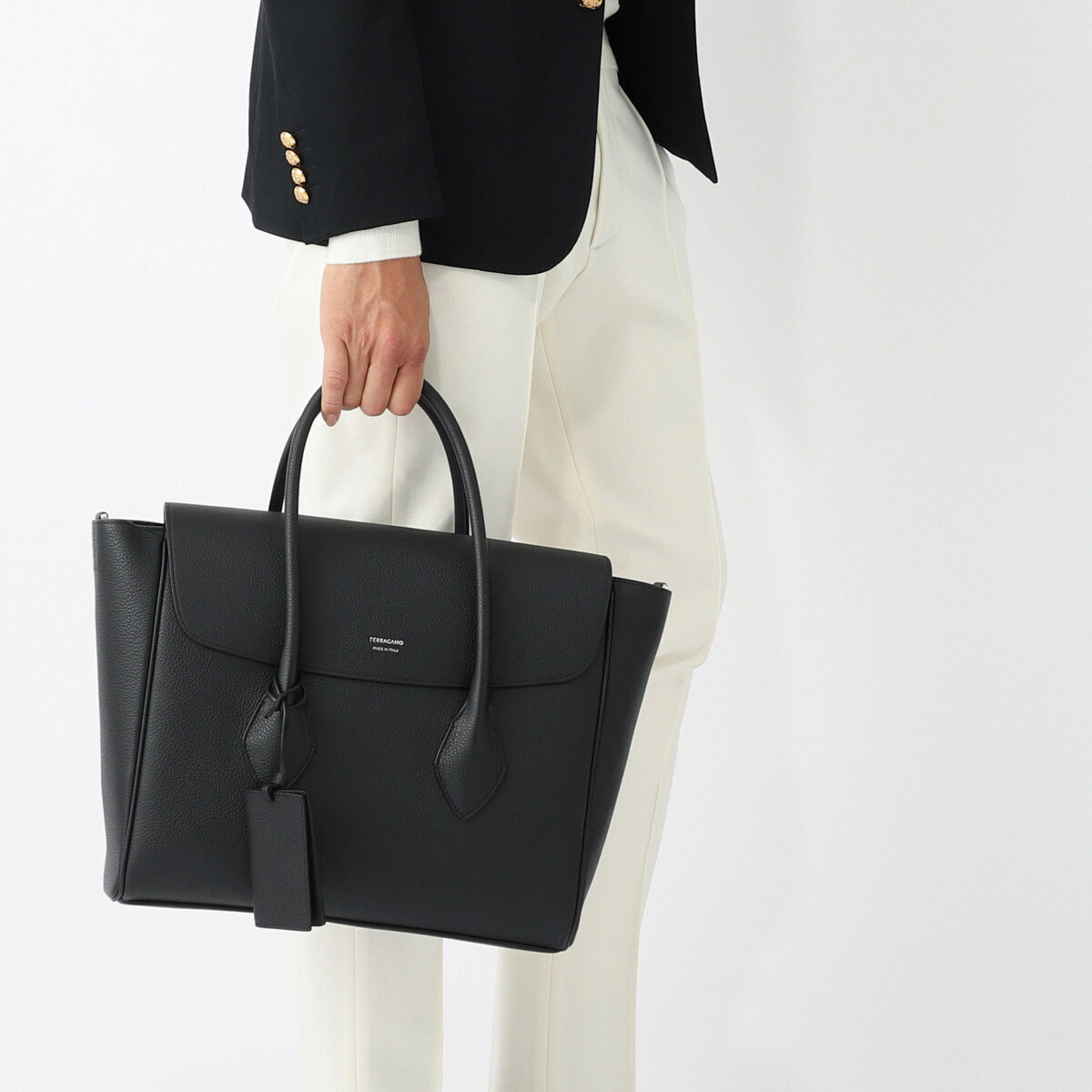 楽天市場】フェラガモ FERRAGAMO ブリーフケース ブラック メンズ