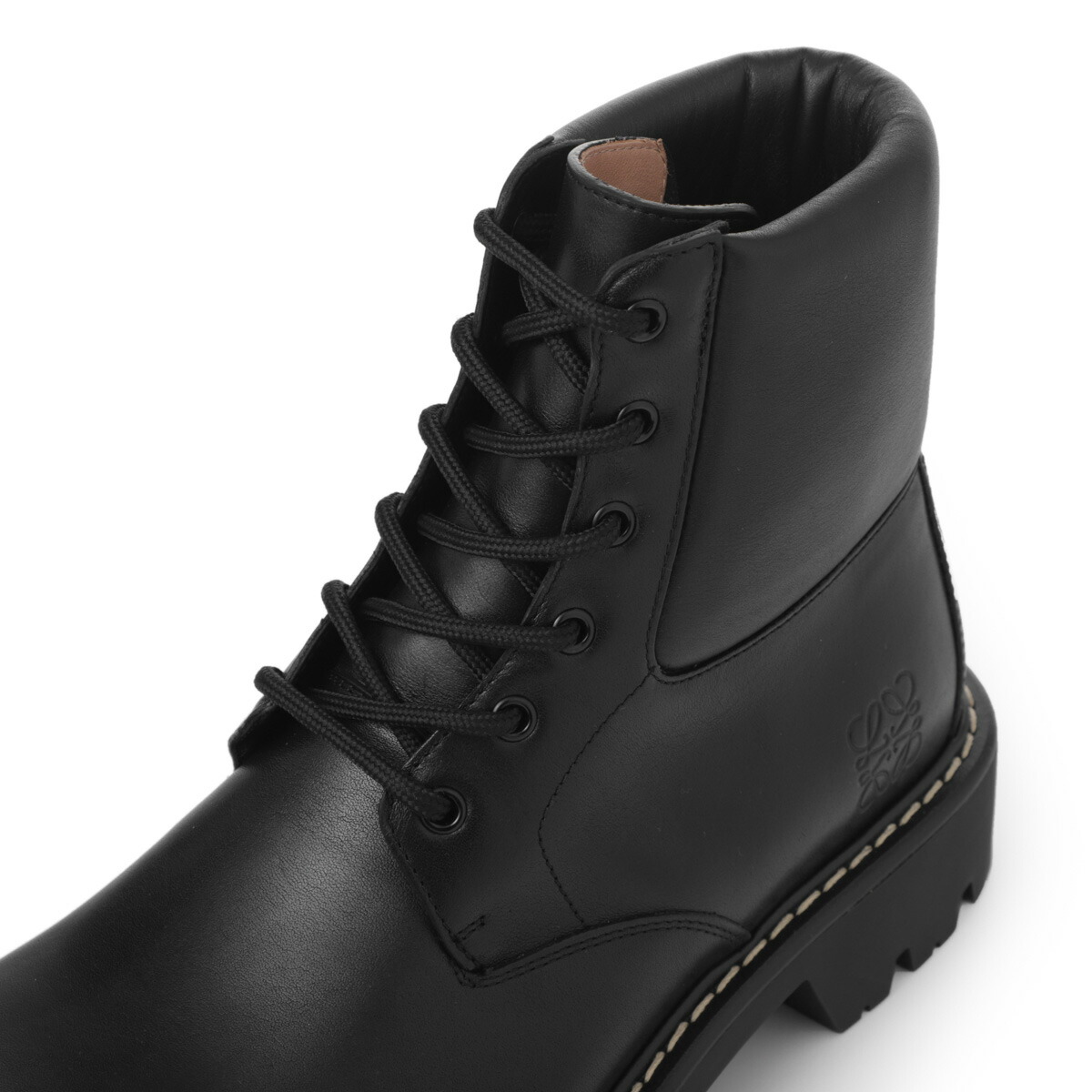 楽天市場】ロエベ LOEWE レースアップブーツ アンクルブーツ ブラック